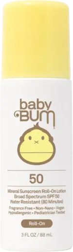 [30-51350] Baby Bum Mineral SPF 50 Roll-On Sunscreen 3 oz